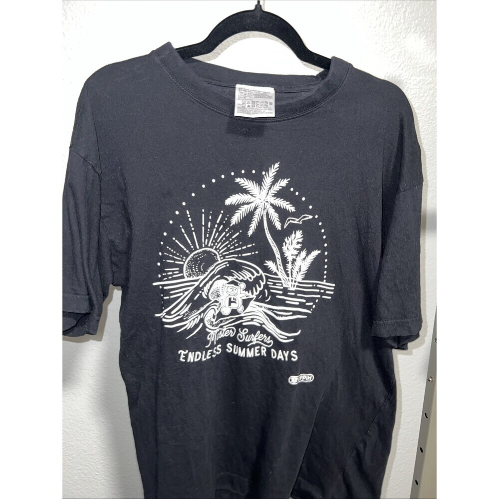 Shine Japan Endless Summer Days Master Surfers Black T-shirts Surfers Vintage